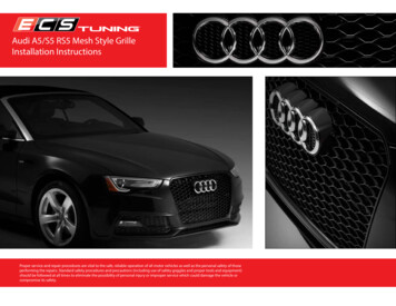 Audi A5/S5 RS5 Mesh Style Grille Installation Instructions