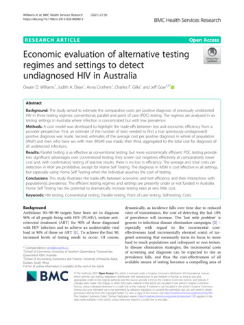 Economic Evaluation Of Alternative Testing Regimes And Settings To .