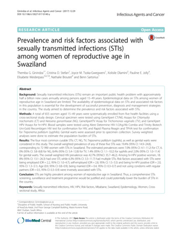 Prevalence And Risk Factors Associated With Sexually Transmitted .