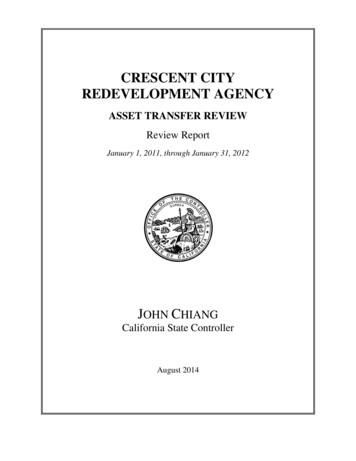 CRESCENT CITY REDEVELOPMENT AGENCY - California State Controller