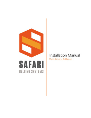 Installation Manual - Safari Belting