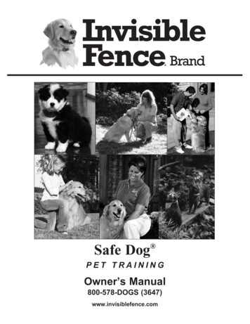 21-502-0017-10-2.qxp:Safe Dog Training Manual Rev 0905 - Canine Company