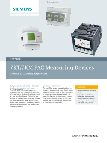 7KT/7KM PAC Measuring Devices - Vedika Technologies