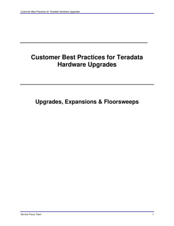 Customer Best Practice For Teradata Hardware Upgrades
