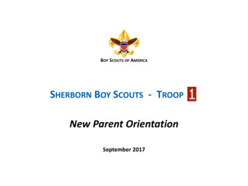 New Parent Orientation - Troop 1 Sherborn