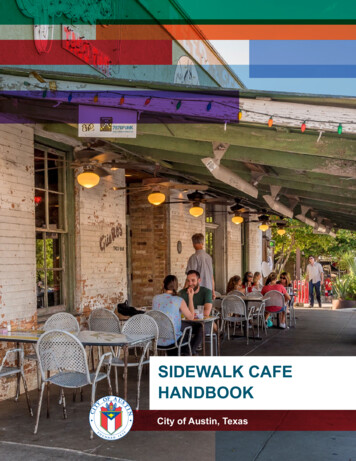 SIDEWALK CAFE HANDBOOK - Austin, Texas