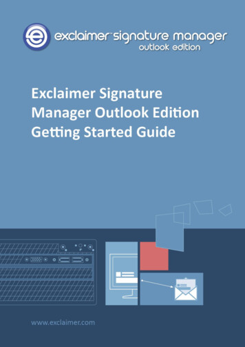 Getting Started Guide - Exclaimer