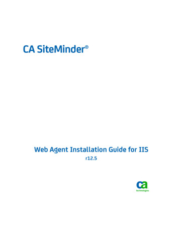 Web Agent Installation Guide For IIS - Broadcom Inc.