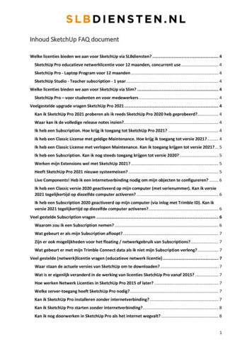 Inhoud SketchUp FAQ Document - Microsoft