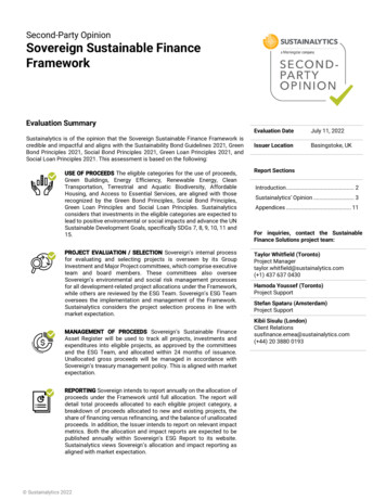 Sovereign Sustainable Finance Framework
