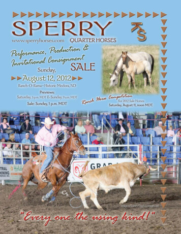 The Sperry Ranch Welcomes You To Our 9th Annual Performance And .