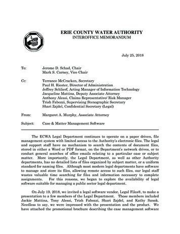 Erie County Water Authority Interoffice Memorandum