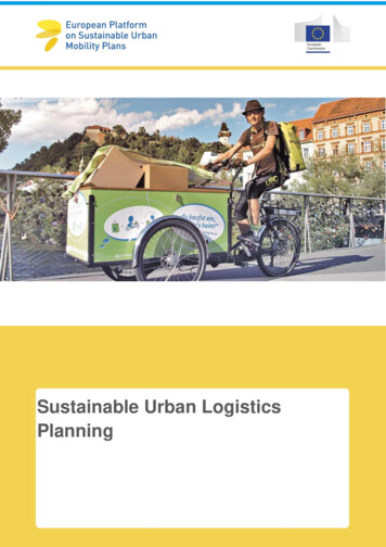 Sustainable Urban Logistics Planning - Eltis