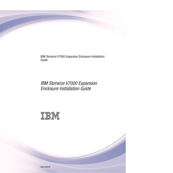 IBM Storwize V7000: Expansion Enclosure Installation Guide