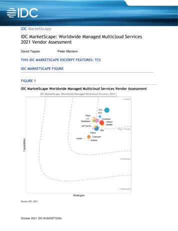 IDC MarketScape: Worldwide Managed Multicloud Services 2021 Vendor .