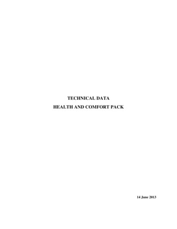 TECHNICAL DATA FOR HEALTH AND COMFORT PACK - Defense Logistics Agency