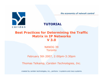 TUTORIAL Best Practices For Determining The Traffic Matrix In IP .