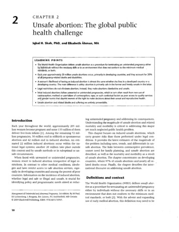 CHAPTER 2 Unsafe Abortion: The Global Public Health Challenge