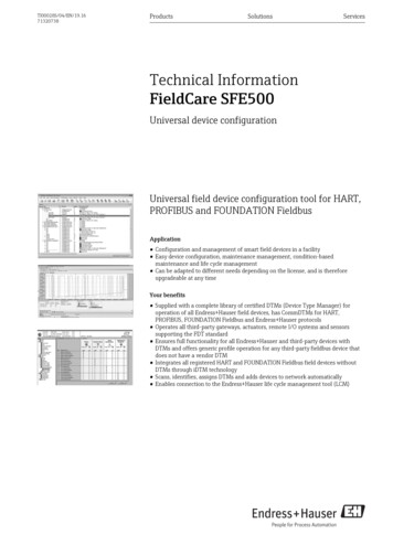 FieldCare SFE500 Technical Information