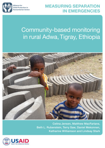 Community-based Monitoring In Rural Adwa, Tigray, Ethiopia