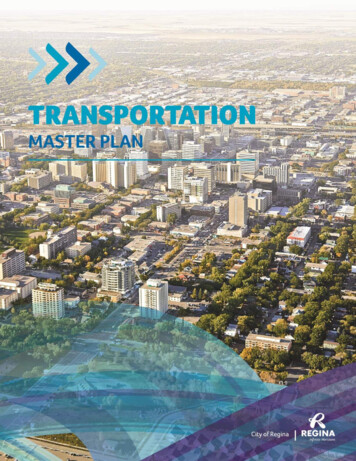 Transportation Master Plan April 2017 I - Regina, Saskatchewan