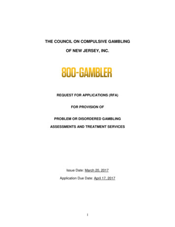 THE COUNCIL ON COMPULSIVE GAMBLING - 800gambler 