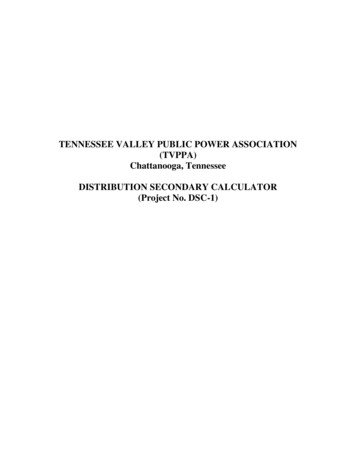 TVPPA Distribution Secondary Calculator