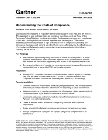 Understanding The Costs Of Compliance - Stanford University