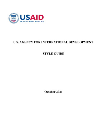 U.s. Agency For International Development Style Guide