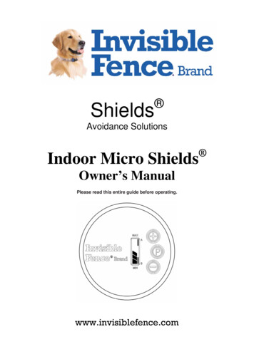 120529 Invisible Fence Brand Micro Shields Dealer Manual - FCC ID