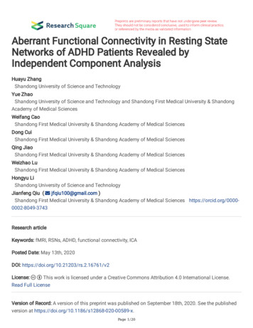 Independent Component Analysis Networks Of ADHD Patients Revealed By .