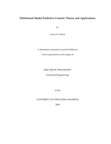 Distributed Model Predictive Control: Theory And Applications
