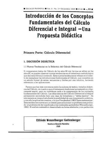 Introducción De Los Conceptos Fundamentales Del Cálculo Diferencial E .
