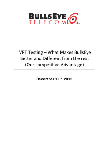 VRT Testing - What Makes BullsEye Better And . - BullsEye Telecom