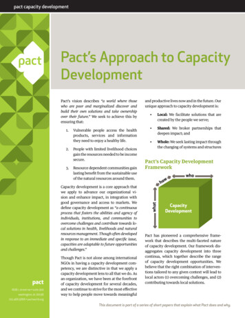 Pact's Approach To Capacity Development