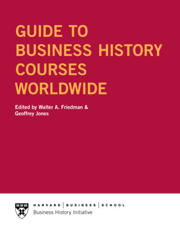 Guide To Business History Courses WorldWide - HBS