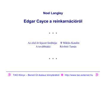 Edgar Cayce A Reinkarnációról - OSZK