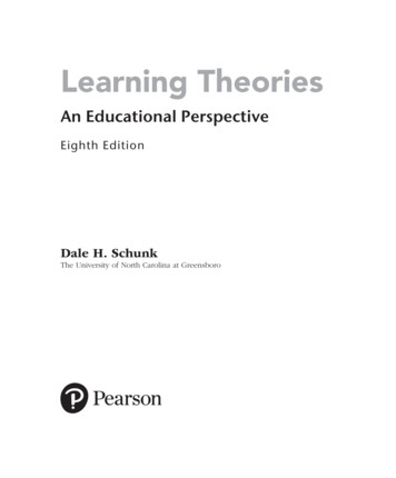 Learning Theories - Pearson Higher Ed