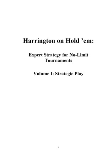 Harrington On Hold ’em Vol I