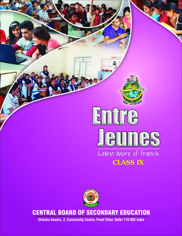 French Book Cover - CBSE