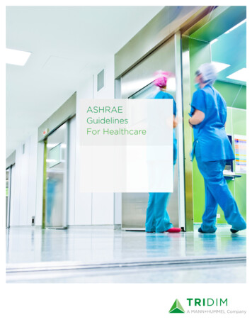 ASHRAE Guidelines For Healthcare - Tri-Dim