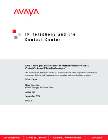 IP Telephony And The Contact Center