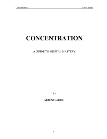 Concentration A Guide To Mental Mastery By Mouni Sadhu
