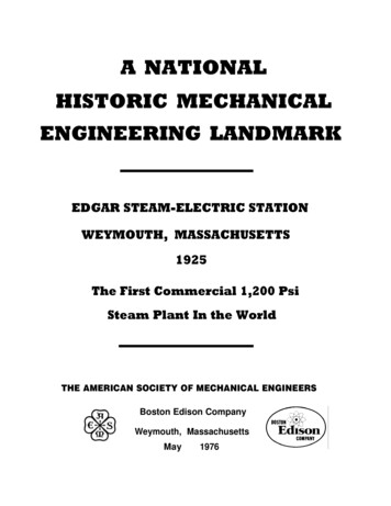 A NATIONAL HISTORIC MECHANICAL ENGINEERING LANDMARK