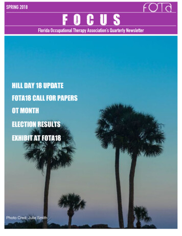Florida Occupational Therapy Association’s Quarterly .