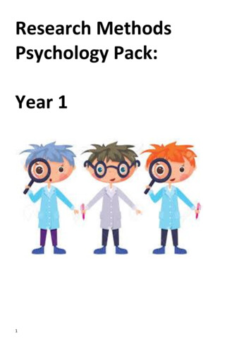 Research Methods Psychology Pack: Year 1