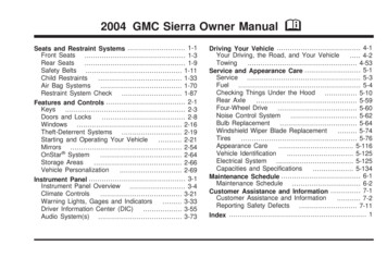 2004 GMC Sierra Owner Manual M