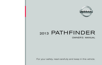 2013 Nissan Pathfinder Owner's Manual Nissan USA