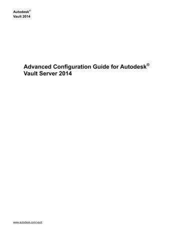 Advanced Configuration Guide For Vault Server 2014 - Autodesk