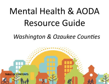 2017 Mental Health AODA Resource Guide - United Way Of .